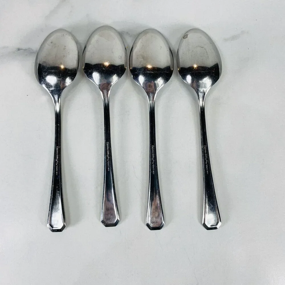 4 x Towle CHESTNUT HILL Serving Spoon Supreme Cutlery Stainless Japan Silverware